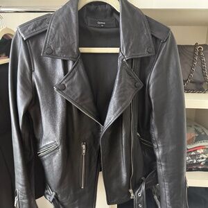 Quince leather motorcycle jacket